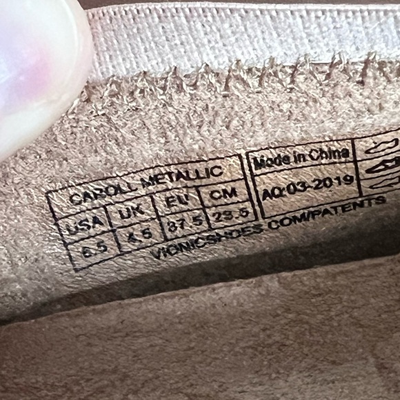 Vionic Spark Caroll Metallic Rose Gold Leather Ballet Flats Size 6.5 - Picture 13 of 13